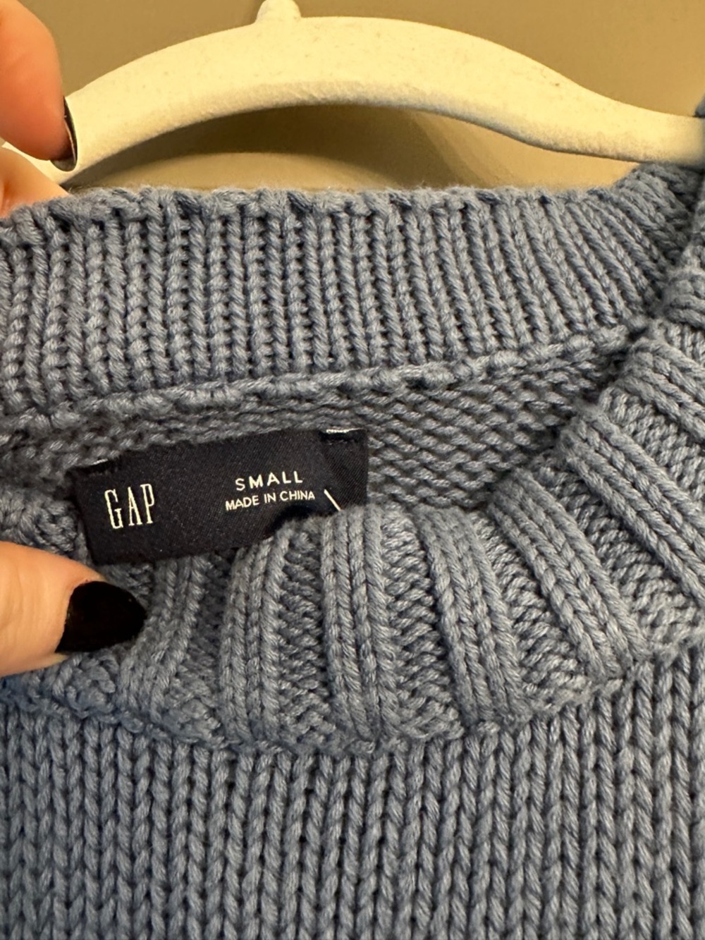 Gap 100% Cotton Oversized Boyfriend Sweater in blue - Picture 3 of 5